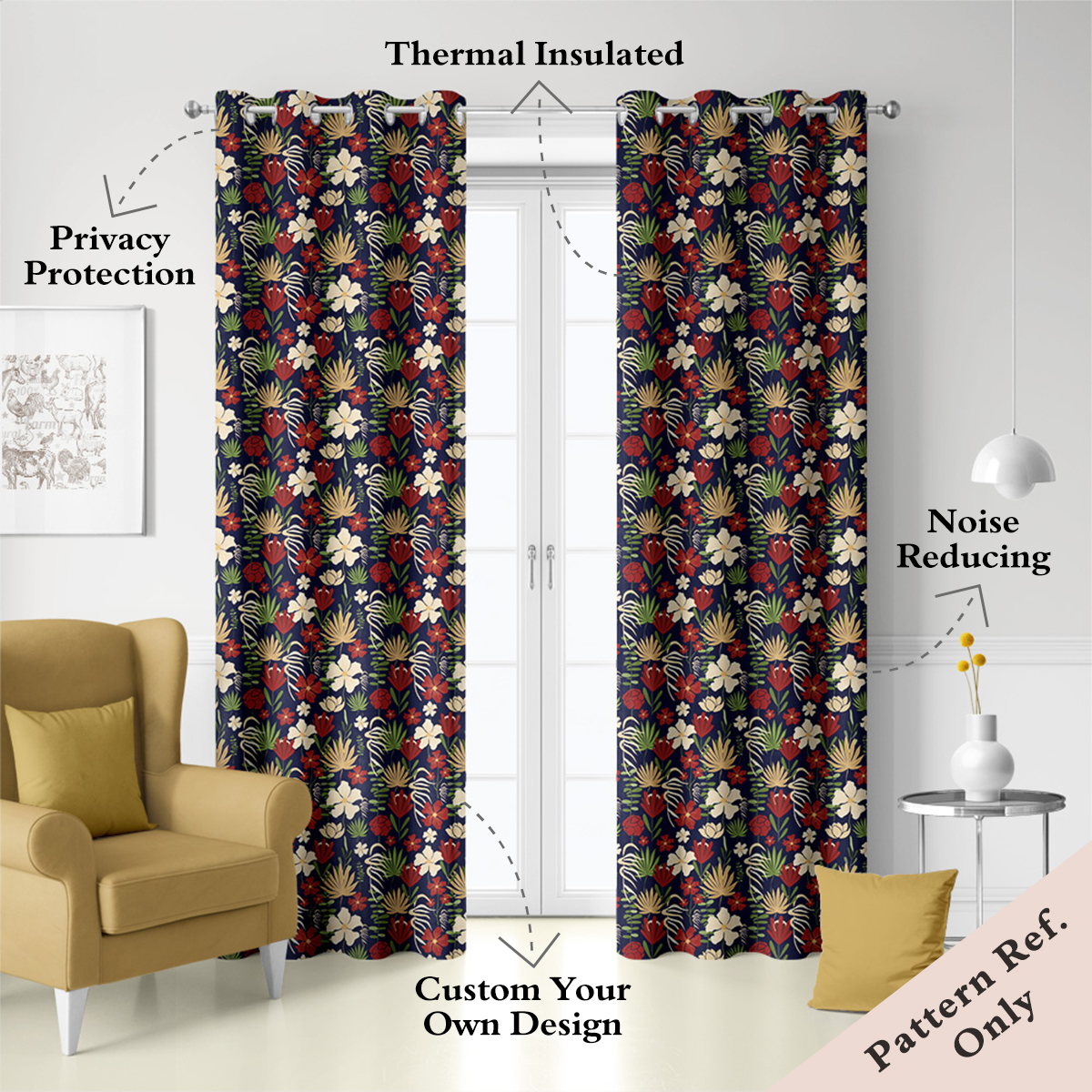 Customized Blackout Curtains Digital Print Curtains - China Textile Manufacturer