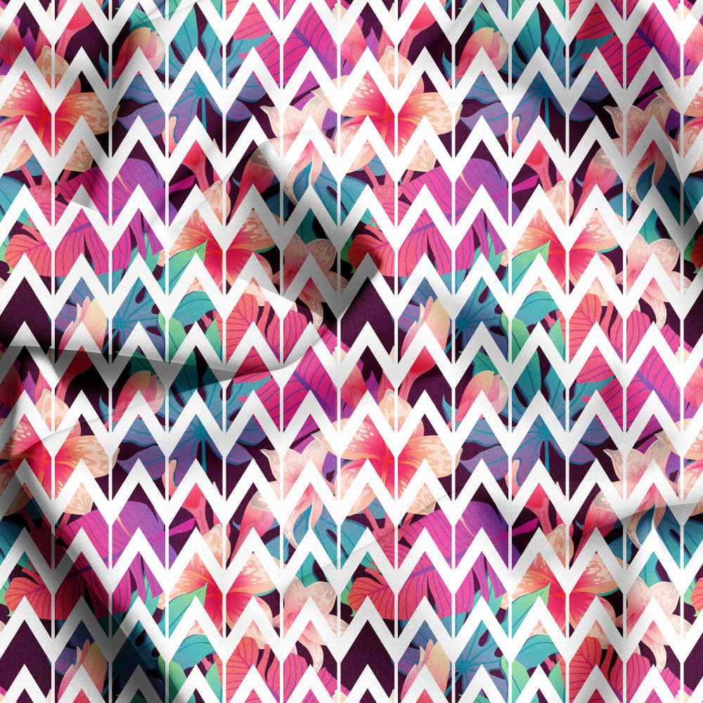 Colorful Geometric Pattern Design Fabrics - High - Quality Custom Seamless Patterns Available