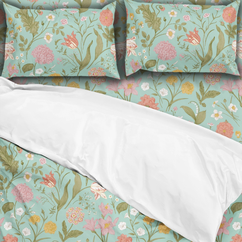 Lin_Bedding Set – Vintage-Inspired Wildflower Garden