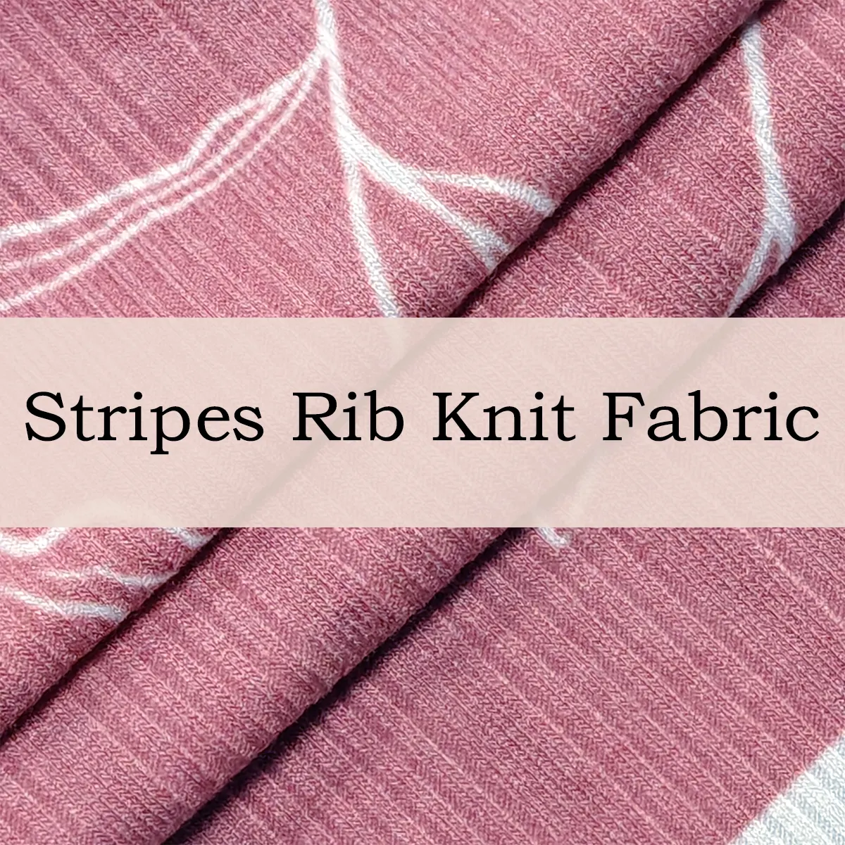yancy--Custom Printed Stripes Rib Knit Fabric – Soft, Breathable & Stretchy for Stylish Apparel
