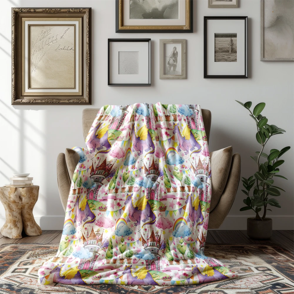 Fairy Dragon Castle Cloud Blanket